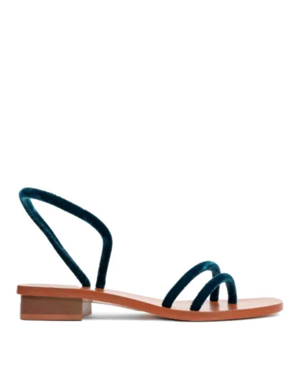 LANAPO Monterroso velvet leather tubular-strap sandals Blue EU size 37